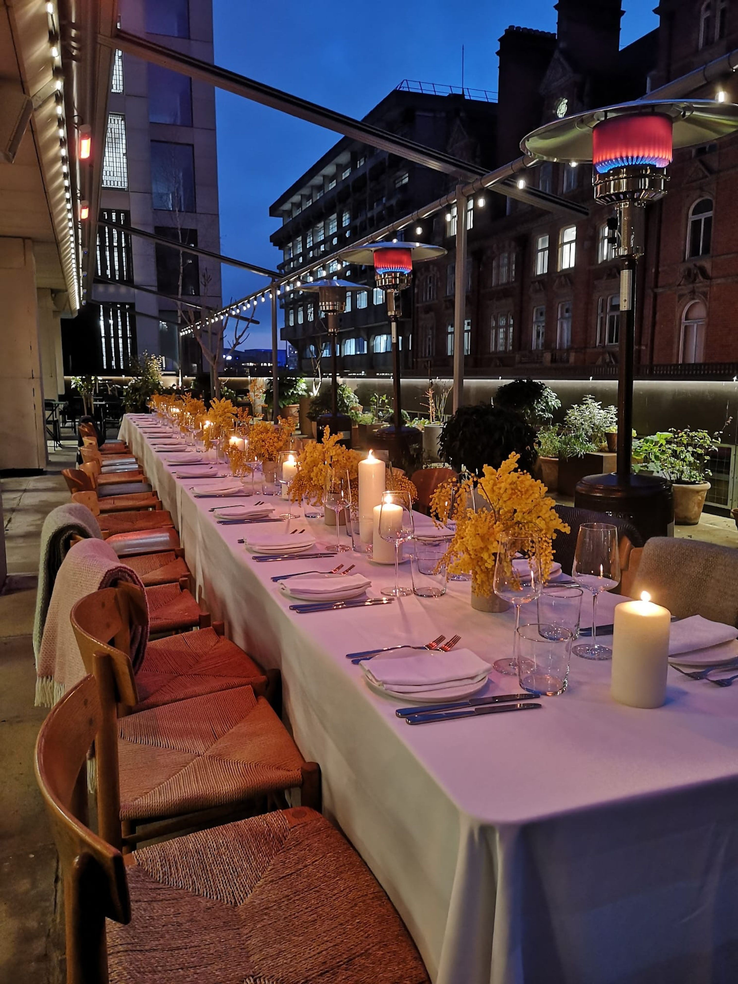 toklas terrace private dining in london with a view
