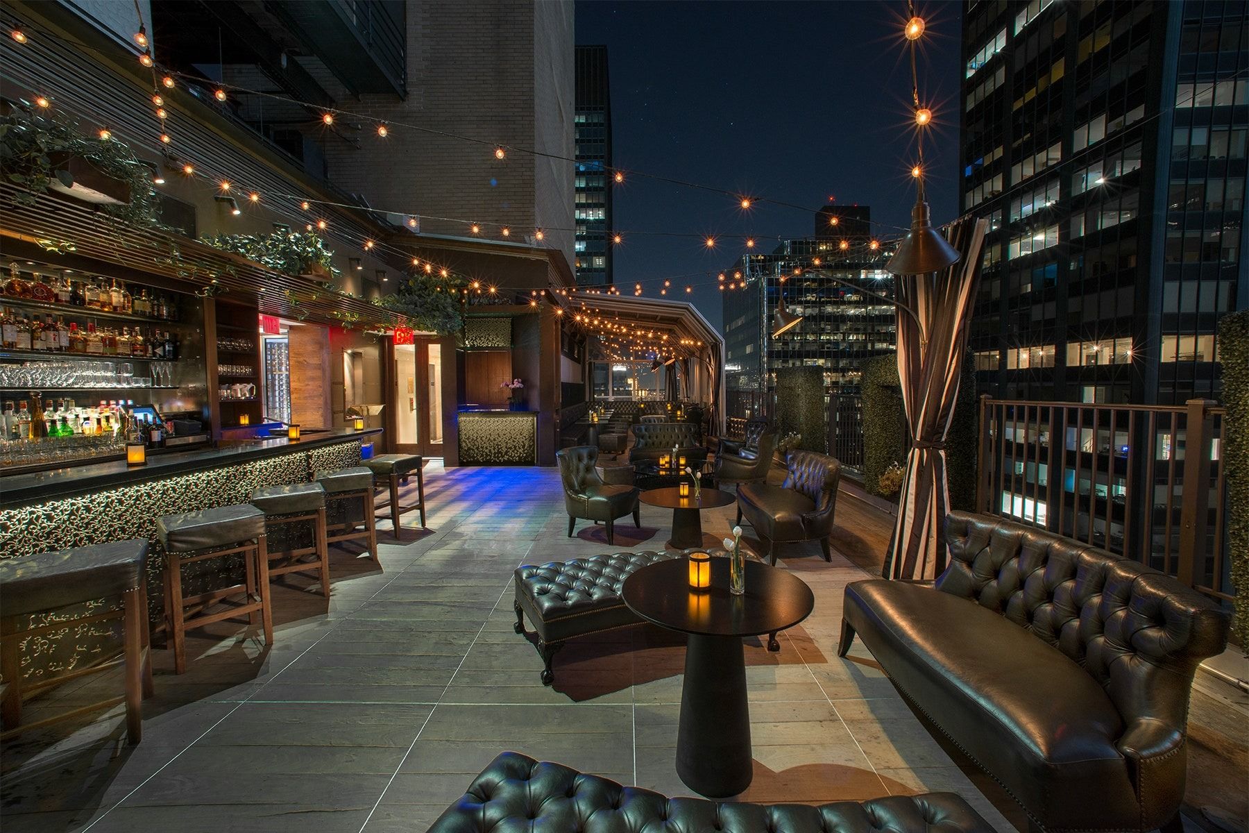 A garden oasis rooftop dining in Manhattan: Upstairs 1