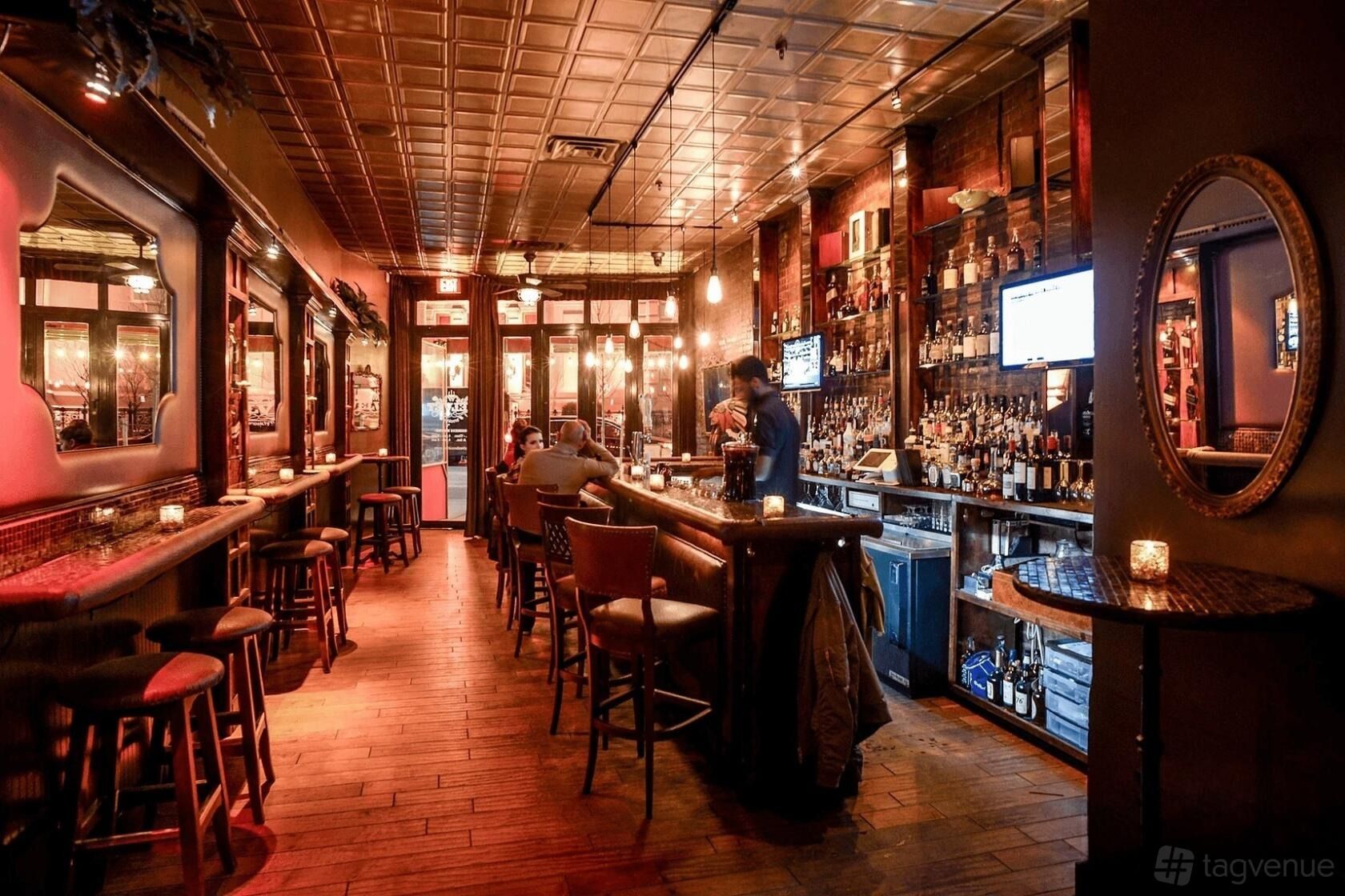 A cozy bar for an intimate Christmas party: Velvet Brooklyn image 2