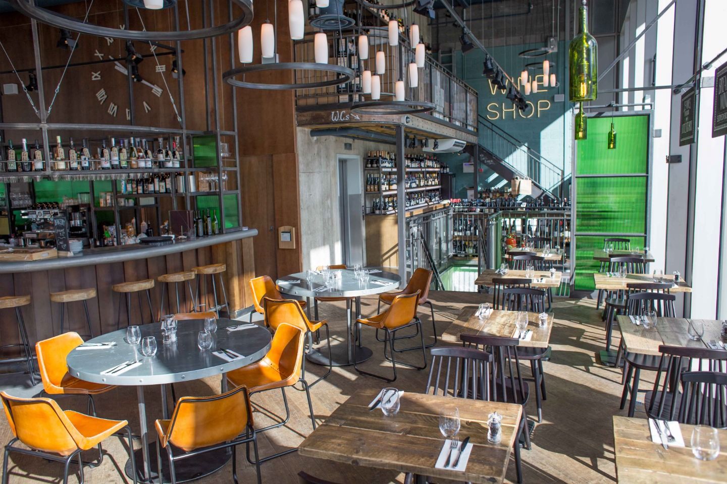 interior of vinoteca kings cross london private dining