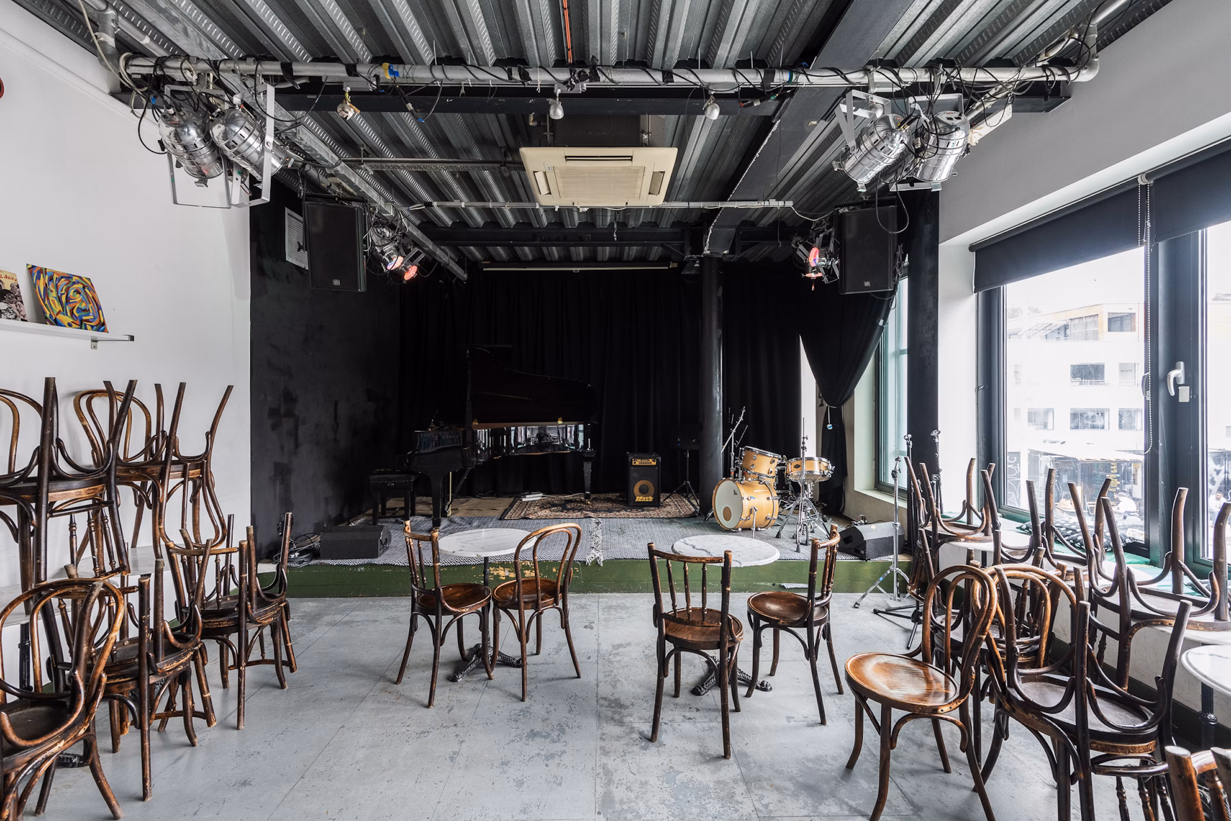 interior of vortex jazz club in dalston in london